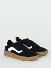 Simply Be Black Extra Wide Fit Chunky Retro Trainers - Image 2 of 4
