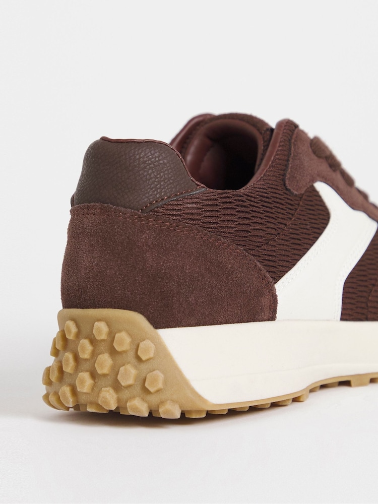 Dunkelbraun - Simply Be Retro-Läufer-Turnschuhe - Bild 4 von 4