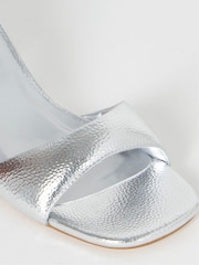 Simply Be Silver Tone Wide Fit Barely There Heeled Sandals - Image 4 of 4