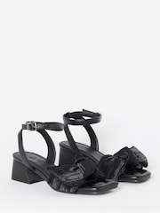 Simply Be Black Ground Side Bow Low Block Heels - Image 2 of 4