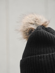 Black N. Premium Cashmere Knitted Pom Hat - Image 3 of 3