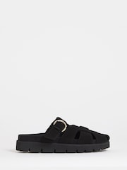 Simply Be Black Suede Woven Closed Toe Mules - Image 2 of 4