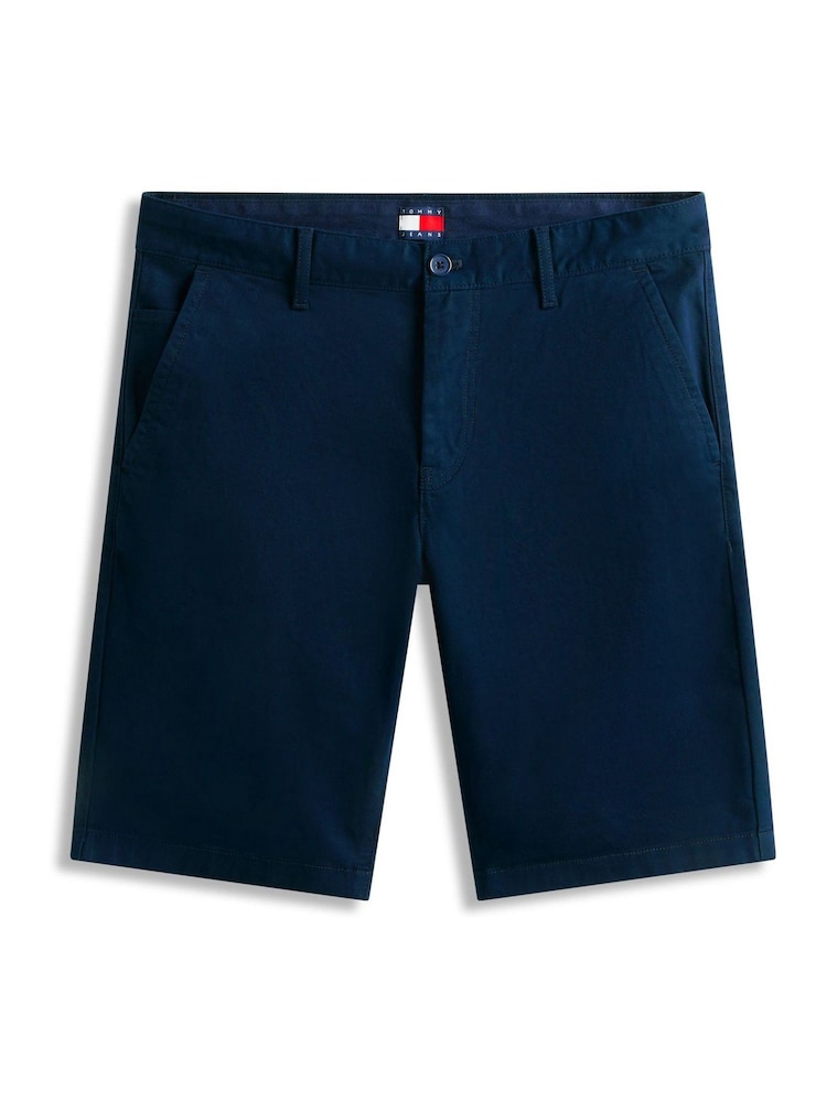 Tommy Jeans Blue Scanton Twill Slim Chino Shorts - Image 4 of 4