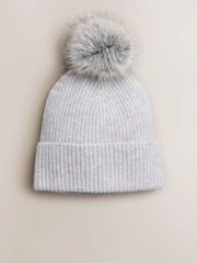Grey N. Premium Cashmere Knitted Pom Hat - Image 1 of 3