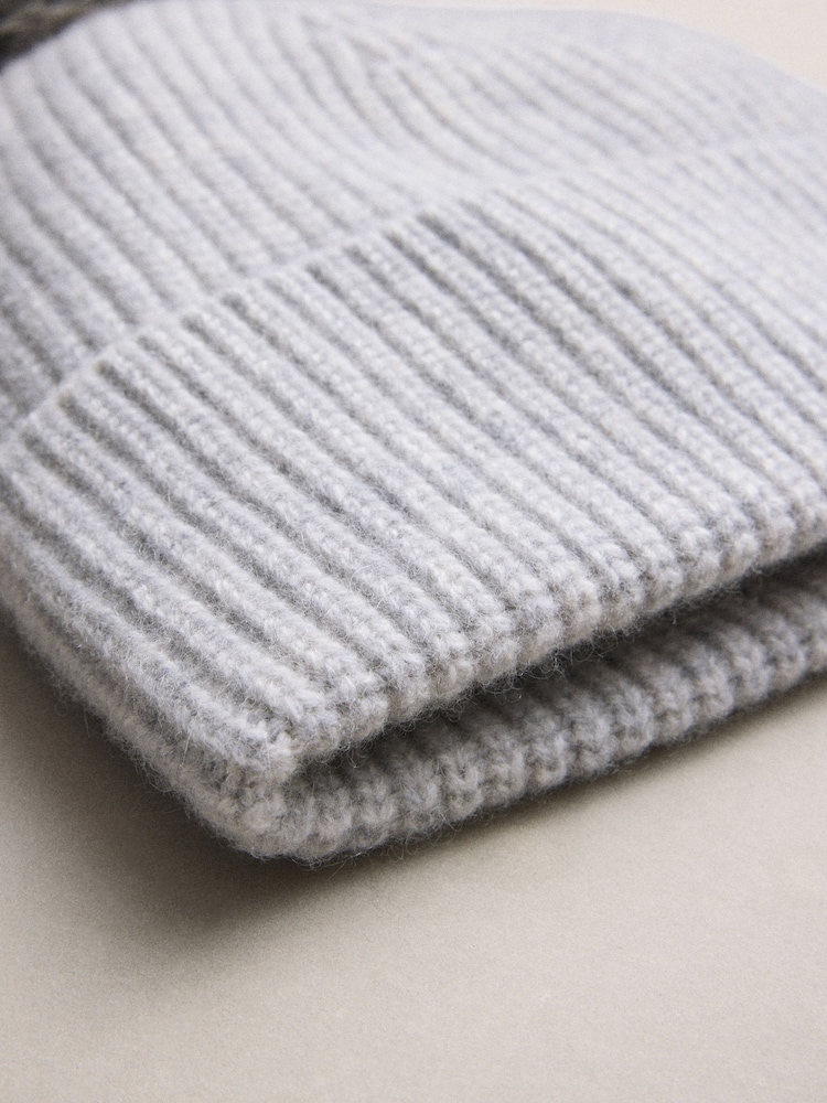 Grey N. Premium Cashmere Knitted Pom Hat - Image 2 of 3
