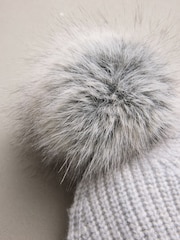 Grey N. Premium Cashmere Knitted Pom Hat - Image 3 of 3
