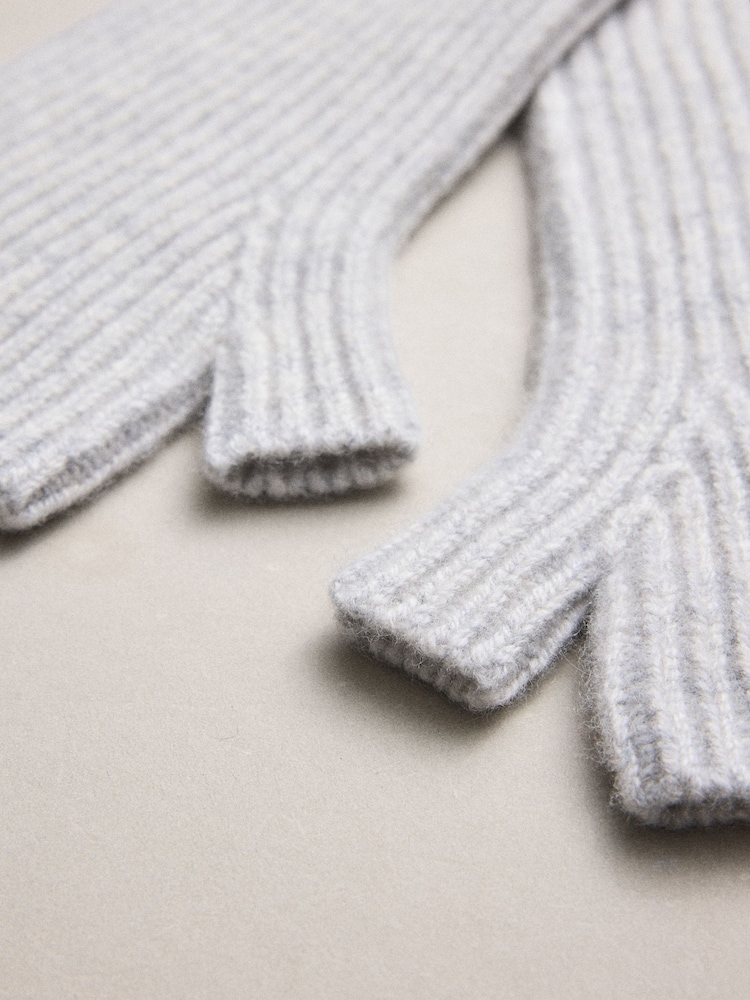 Grey N.Premium Cashmere Handwarmer Gloves - Image 2 of 3