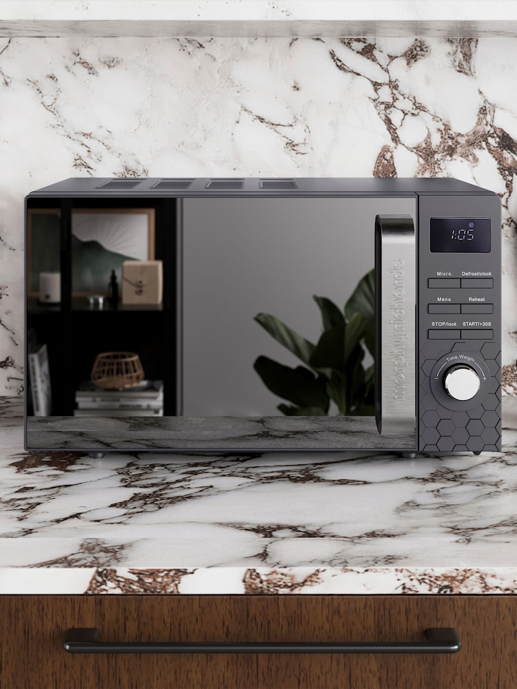 Morphy Richards Black Cassini Microwave Oven - Image 6 of 6