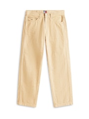 Tommy Jeans Gold Jaimie Textured Relaxed Canvas Trousers - Image 5 of 5