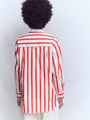 Boden Red Sadie Relaxed Cotton Shirt - Image 3 of 5