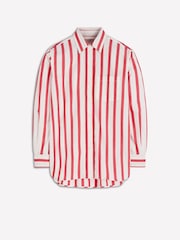 Boden Red Sadie Relaxed Cotton Shirt - Image 5 of 5
