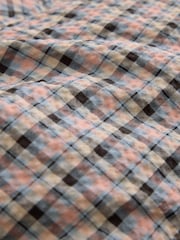 Pink Check Shower Resistant Short Funnel Neck Padded Puffer Jacket - Image 10 of 10