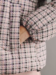 Pink Check Short Padded Jacket - Image 5 of 6