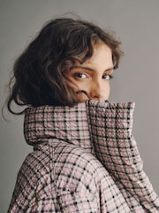 Pink Check Short Padded Jacket - Image 6 of 6