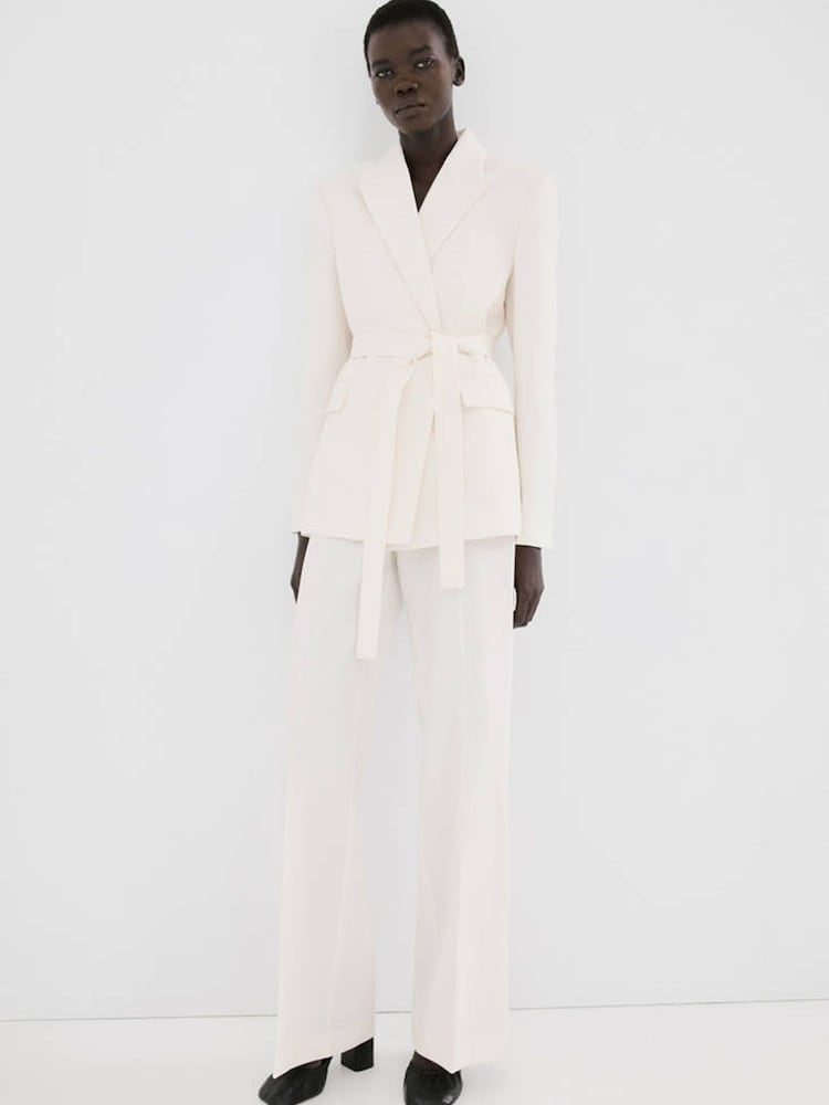 Mango Yellow Fitted Blazer - Image 1 of 4