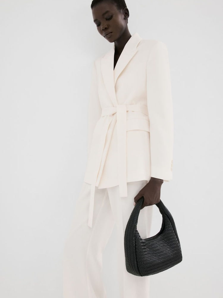 Mango Yellow Fitted Blazer - Image 2 of 4