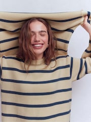 Boden Blue Lucy Oversized Cotton Jumper - Image 1 of 7