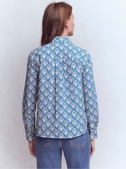 Boden Blue Sienna Cotton Shirt - Image 3 of 6