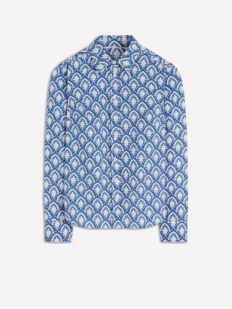 Boden Blue Sienna Cotton Shirt - Image 6 of 6