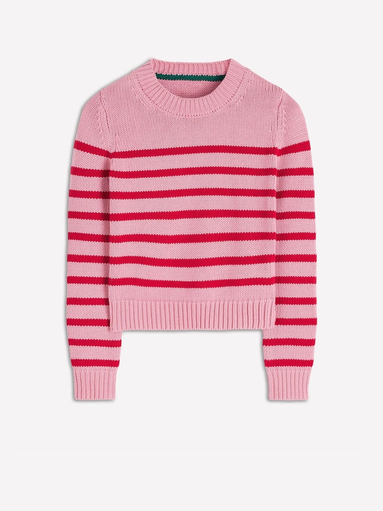 Boden Pink Lucy Chunky Cotton Jumper - Image 6 of 6