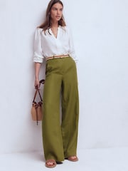 Boden Green Belgravia Linen Trousers - Image 2 of 4