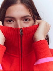 Boden Pink Lucy Half-Zip Jumper - Image 2 of 6