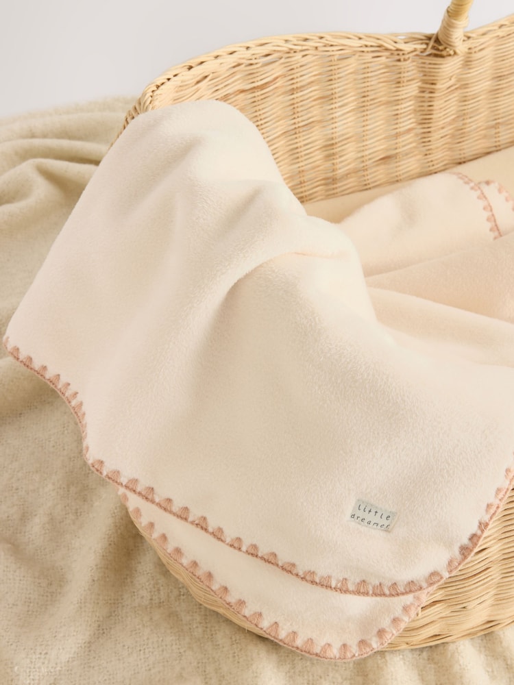 Neutral Supersoft Fleece Baby Blanket - Image 2 of 5 Neutral Supersoft Fleece Baby Blanket - Image 2 of 5