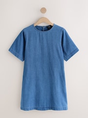 Mid Blue Lightweight Denim T-Shirt Mini Dress - Image 5 of 7