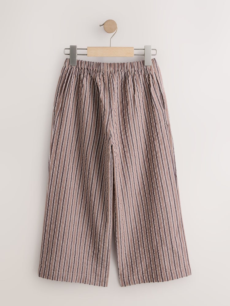 Brown Stripe Pullon Wide Leg Trousers (3-16yrs) - Image 2 of 4
