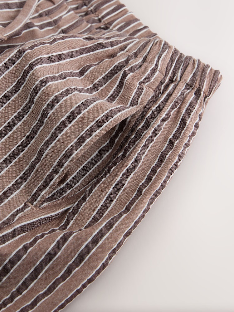 Brown Stripe Pullon Wide Leg Trousers (3-16yrs) - Image 4 of 4