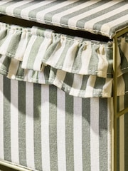 Sage Green Stripe Frill Storage Drawers - Image 3 of 5