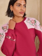 Love & Roses Pink Rodeo Embroidered Sweatshirt - Image 2 of 5