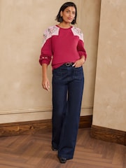 Love & Roses Pink Rodeo Embroidered Sweatshirt - Image 3 of 5