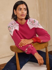 Love & Roses Pink Rodeo Embroidered Sweatshirt - Image 4 of 5