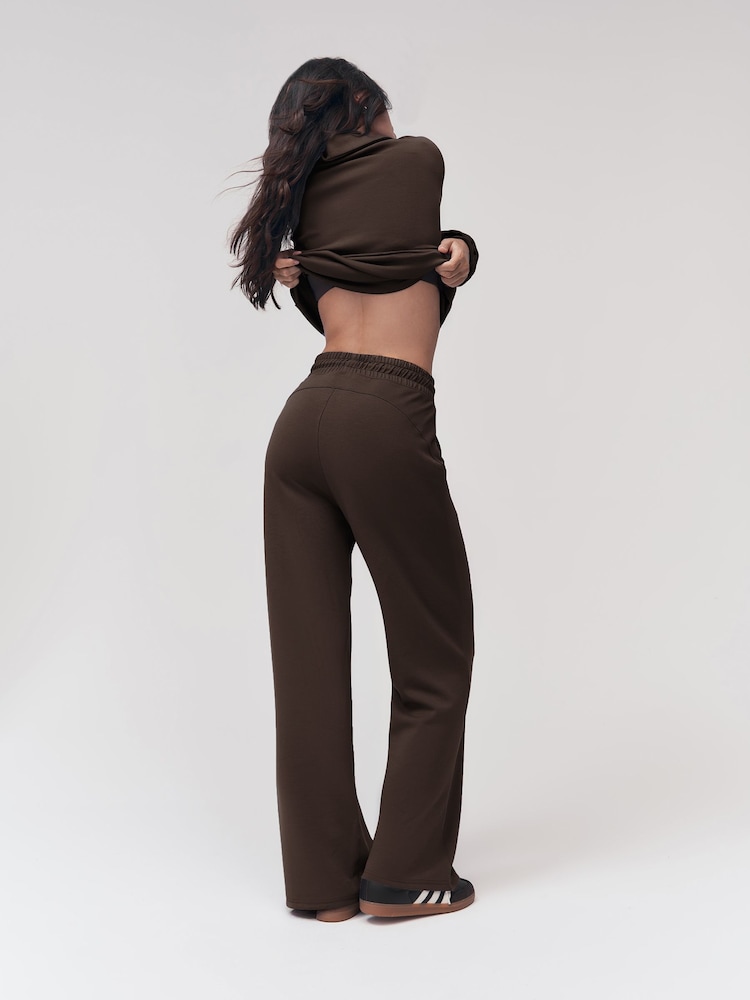 OSIA Brown Modal Wide Leg Joggers - Image 5 of 5