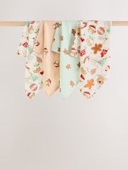 Character Bauble Baby Muslins Cloths 4 Pack - Image 1 of 5