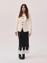 Mint Velvet Cream Twill Sculpted Jacket - Image 1 of 7