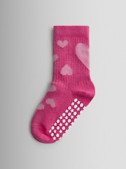 JoJo Maman Bébé Pink 5-Pack Heart Socks - Image 2 of 7