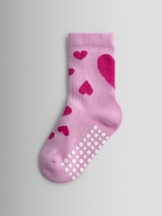 JoJo Maman Bébé Pink 5-Pack Heart Socks - Image 5 of 7