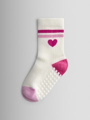 JoJo Maman Bébé Pink 5-Pack Heart Socks - Image 6 of 7