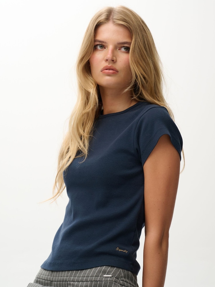 Ναυτικό μπλε - Superdry Athletic Essential Κοντομάνικο μπλουζάκι - Εικόνα 1 από 7