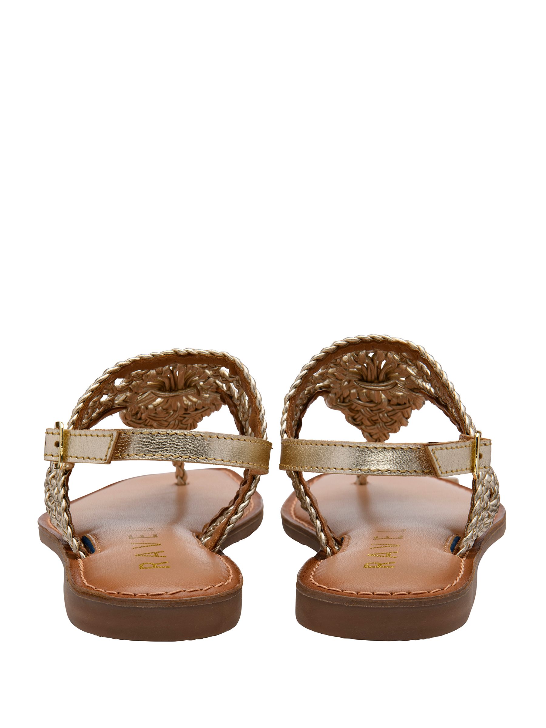 Buy Ravel Gold Strap Woven Toe Post Leather Sandals from Next