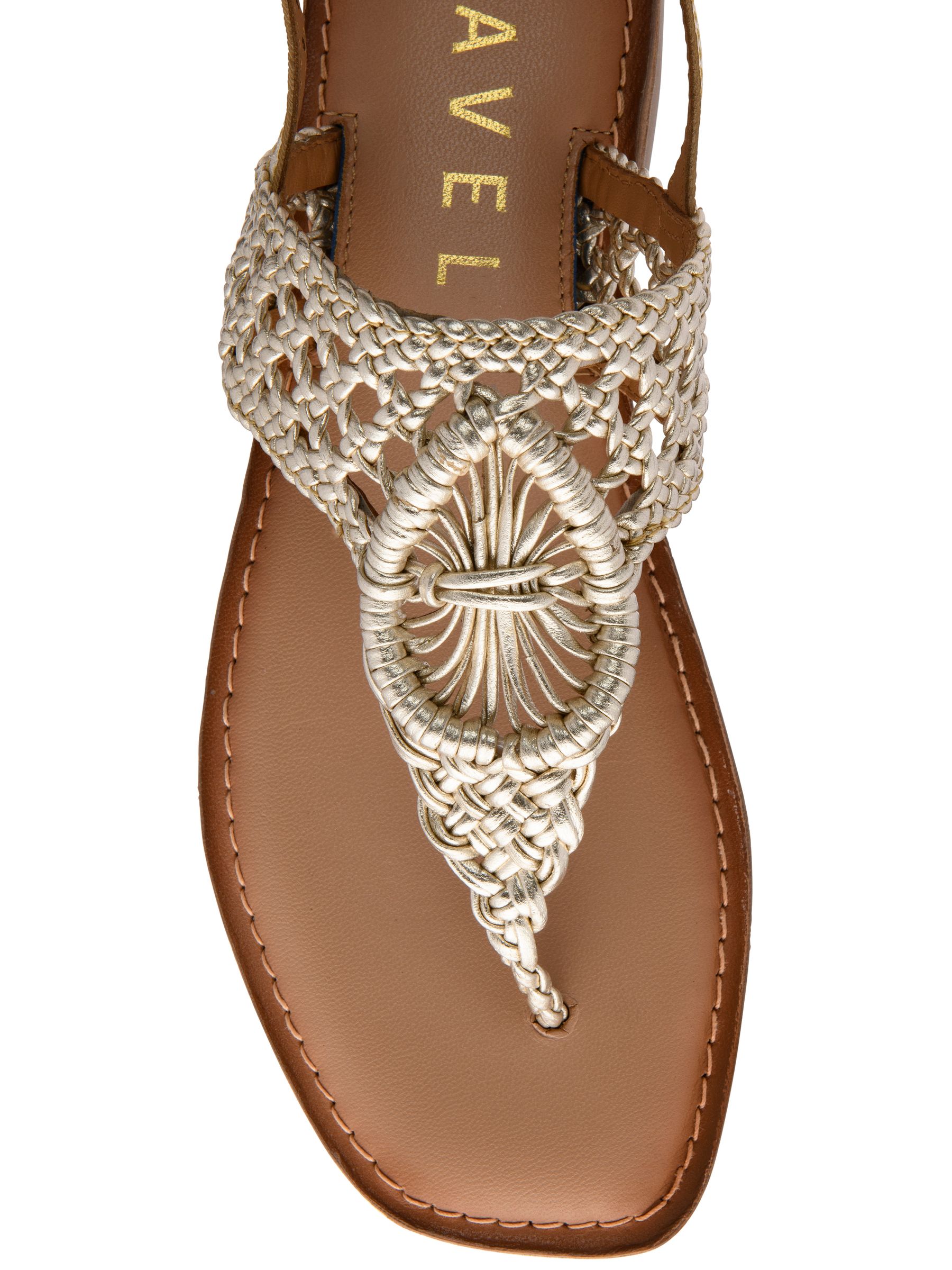 Buy Ravel Gold Strap Woven Toe Post Leather Sandals from Next