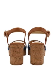Ravel Blue Cork Platform Ankle Strap Sandals - Image 3 of 4
