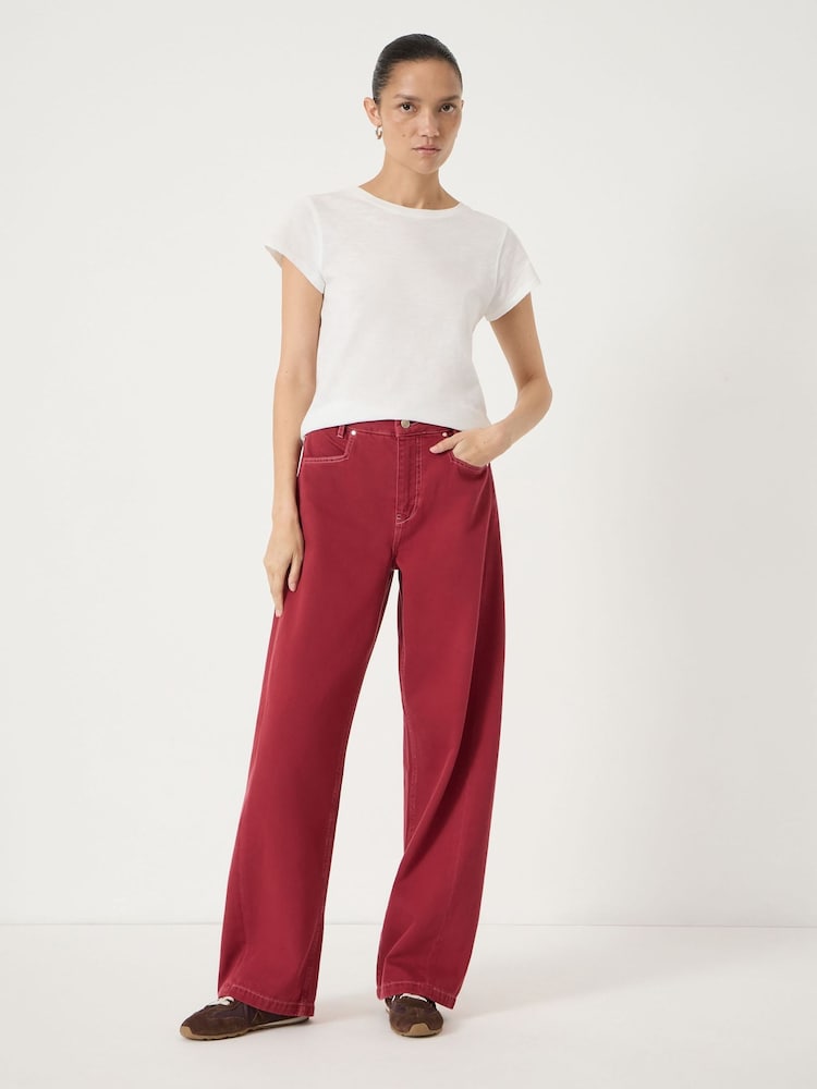 Rojo - Hush Saskia Textured Straight Leg Jeans - Imagen 5 de 5