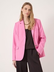 Hush Pink Bel Relaxed Wool Blend Blazer - Image 2 of 7