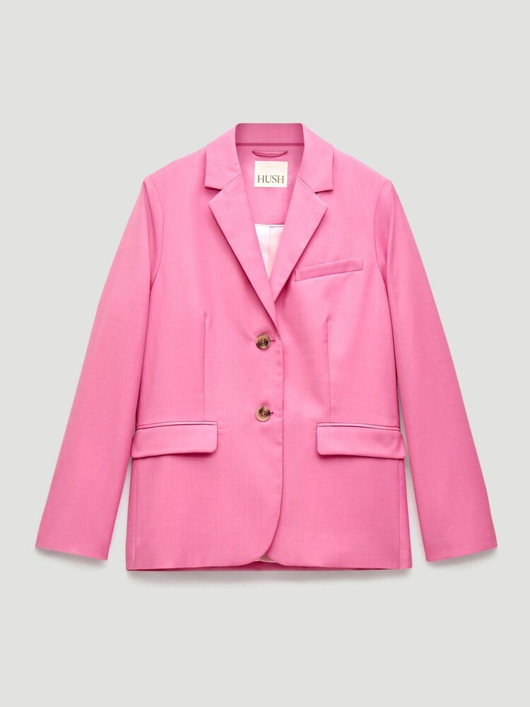 Hush Pink Bel Relaxed Wool Blend Blazer - Image 7 of 7 Hush Pink Bel Relaxed Wool Blend Blazer - Image 7 of 7