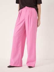 بنطلون Lya بمزيج صوف وقصّة رجل واسعة من Hush - Image 2 of 6