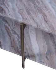 Libra Interiors White Brown Grey Toronto Marble Top and Base Coffee Table - Image 2 of 6