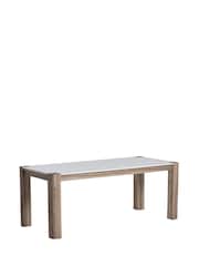 Barker and Stonehouse Brown Ash Wood Dining Table With Stone Top - Image 2 of 6
